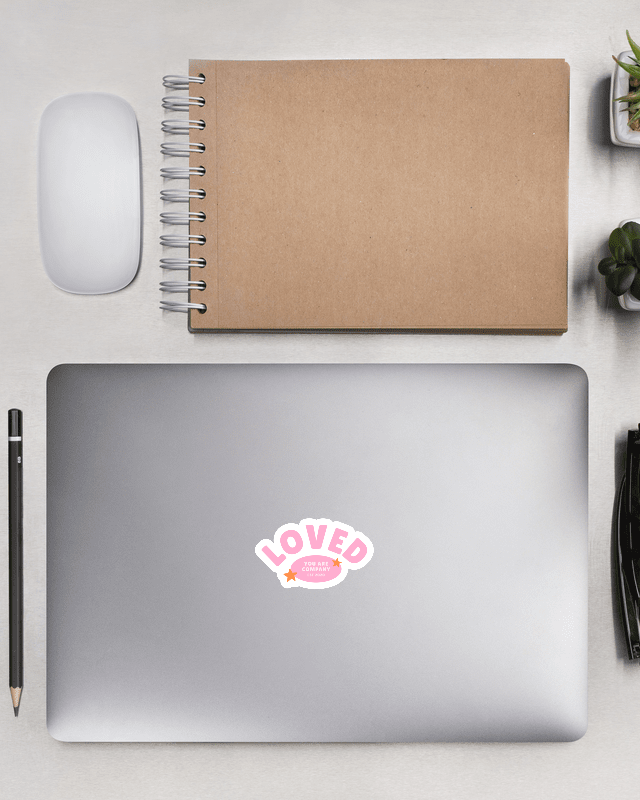 LOVED Sticker | Pink
