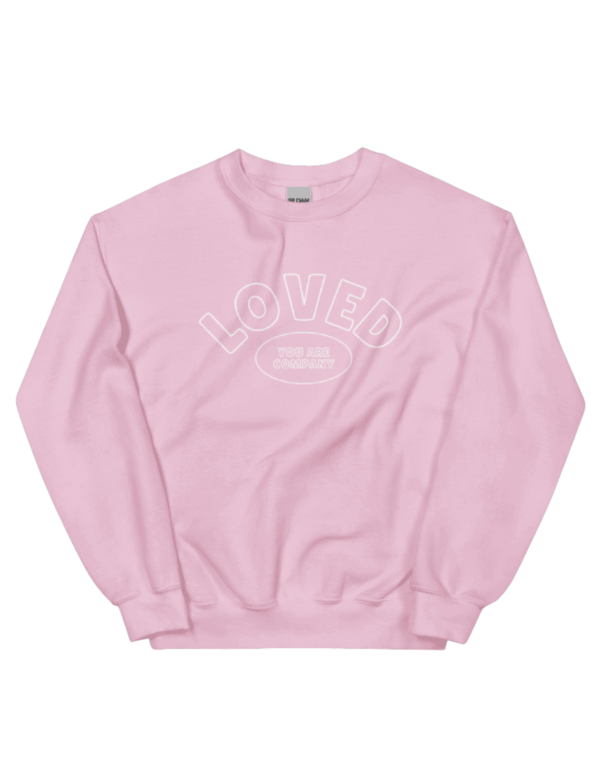 LOVED Embroidered Crewneck | Bubblegum