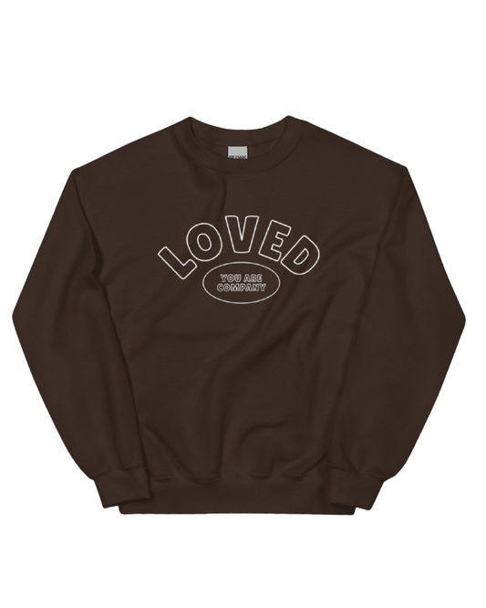 LOVED Embroidered Crewneck | Espresso