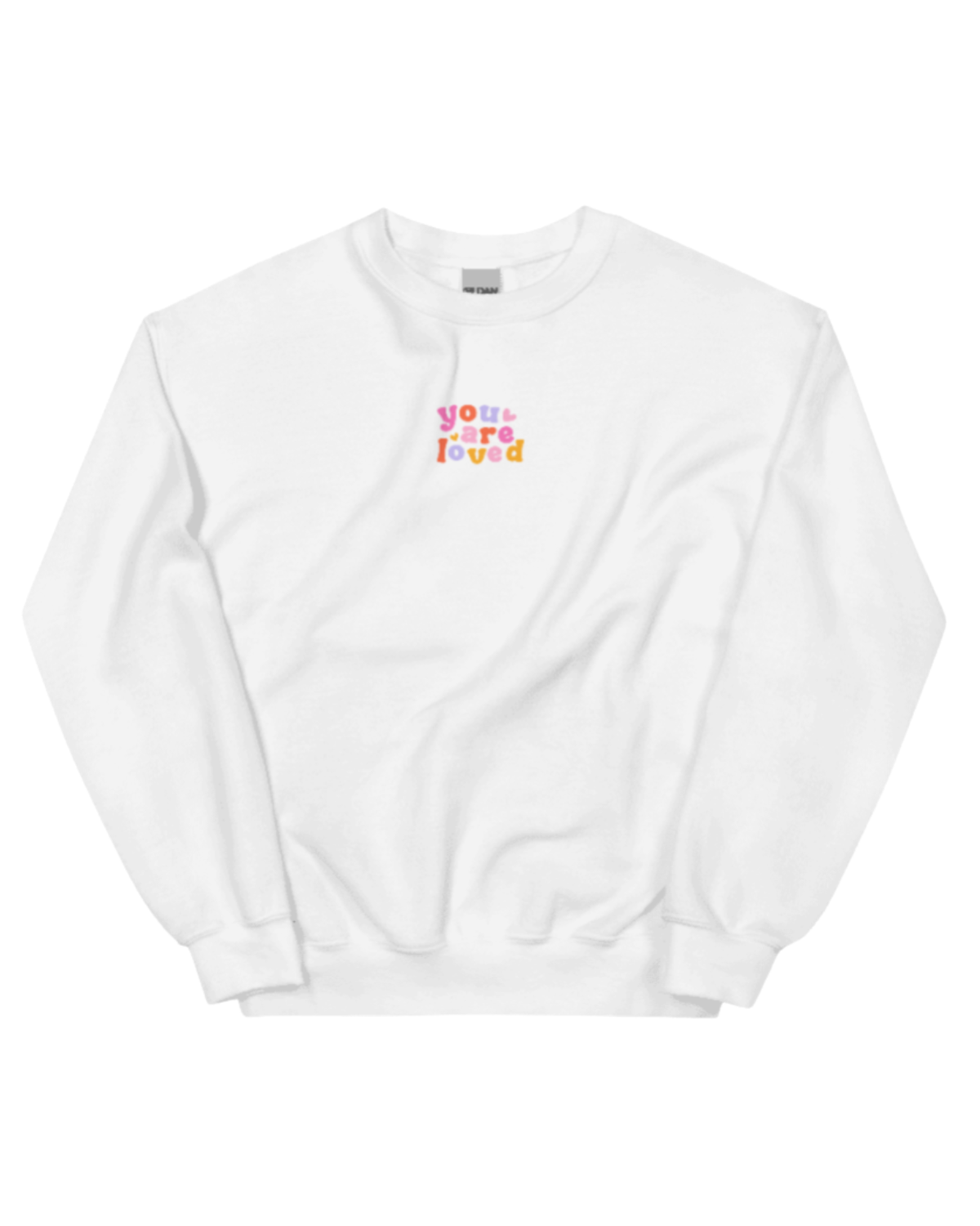 You Are Loved Multicolor Embroidered Crewneck