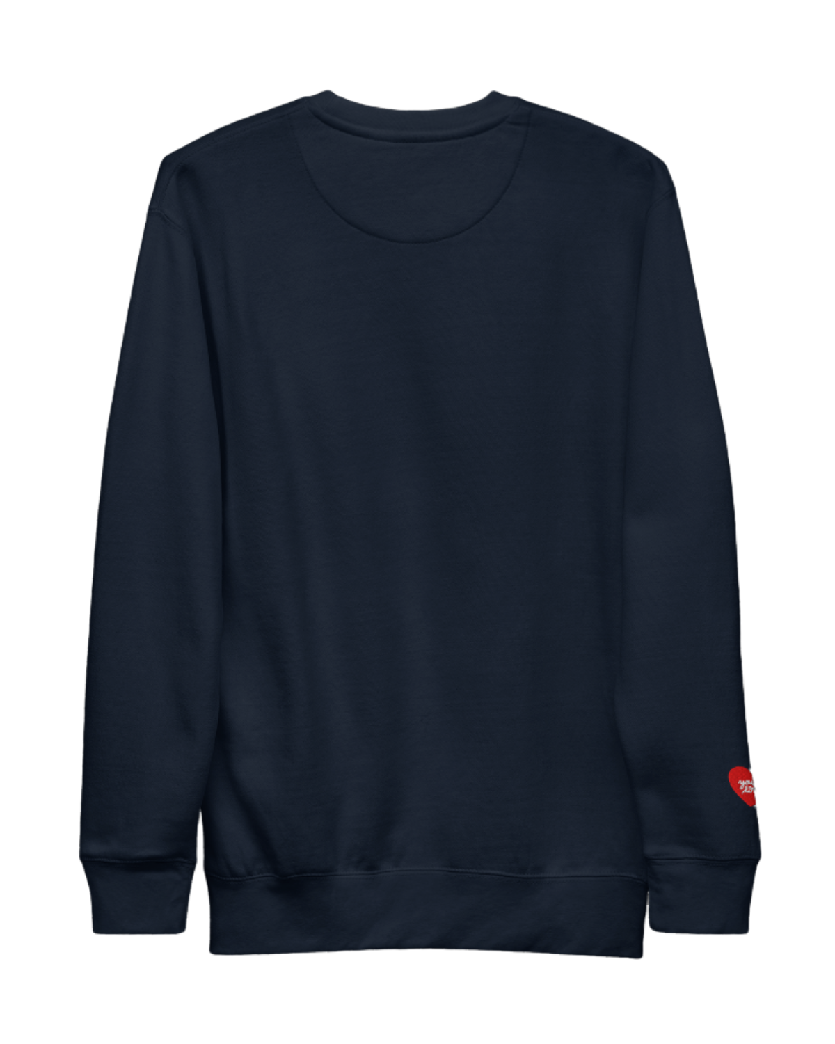 YOU ARE LOVED Embroidered Navy Heart Crewneck
